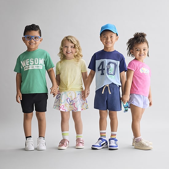 Okie Dokie Active Toddler & Little Boys Crew Neck Short Sleeve Regular Fit Graphic T-Shirt