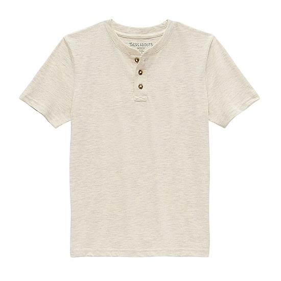 Thereabouts Little & Big Kid Boys Short Sleeve Regular Fit Henley Shirt
