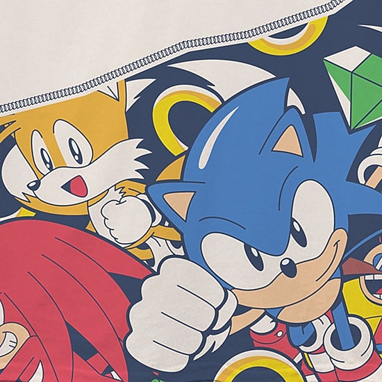 Toddler Boys Round Neck Short Sleeve Regular Fit Sonic the Hedgehog Graphic T-Shirt