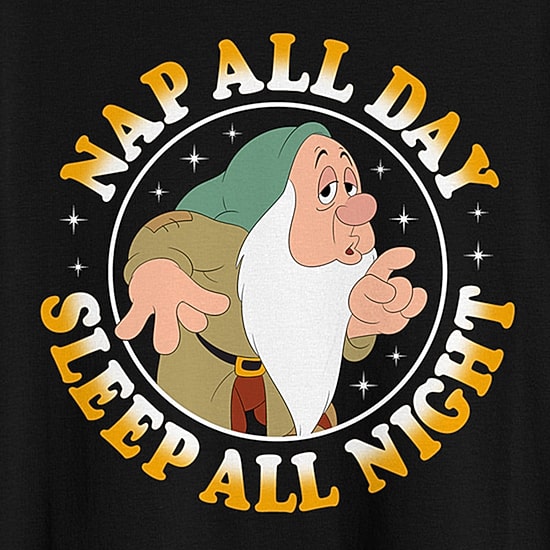 Novelty Mens Crew Neck Short Sleeve Classic Fit Seven Dwarfs Big and Tall Graphic T-Shirt