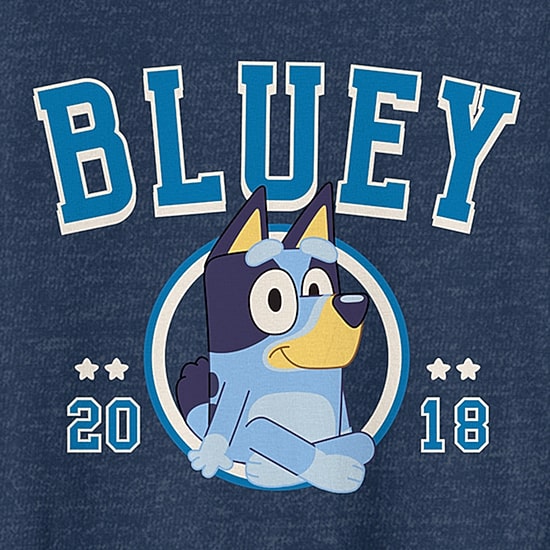 Novelty Mens Crew Neck Short Sleeve Classic Fit Bluey Big and Tall Graphic T-Shirt