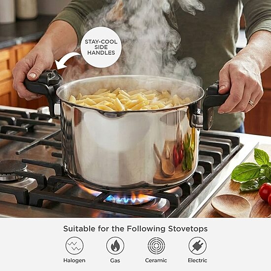 Gotham Steel Tri-Ply 2-pc. Stainless Steel Pasta Pot