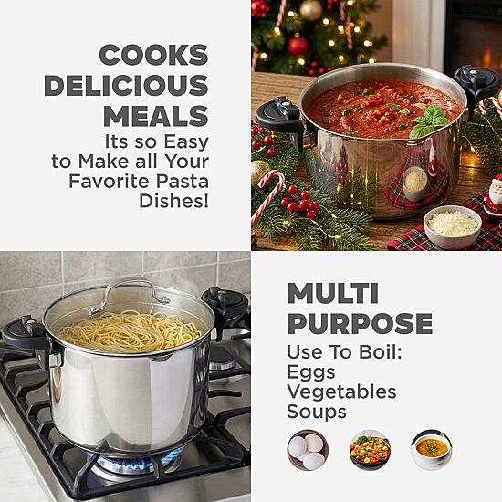 Gotham Steel Tri-Ply 2-pc. Stainless Steel Pasta Pot