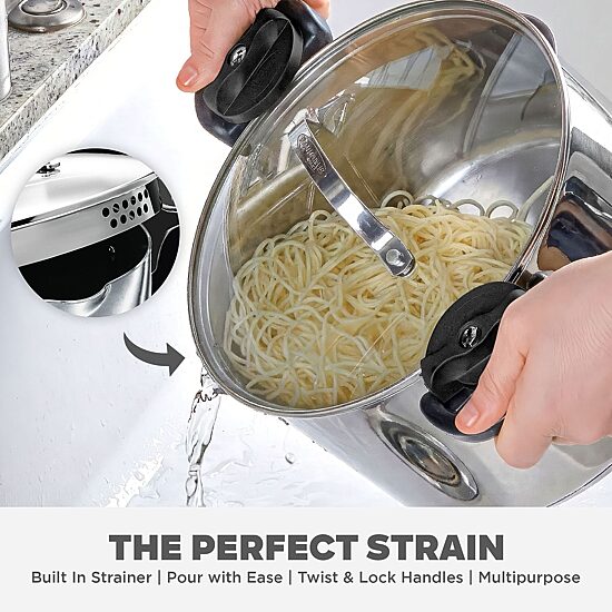 Gotham Steel Tri-Ply 2-pc. Stainless Steel Pasta Pot