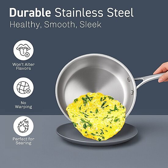 Gotham Steel 10-pc. Stainless Steel Tri-Ply Cookware Set