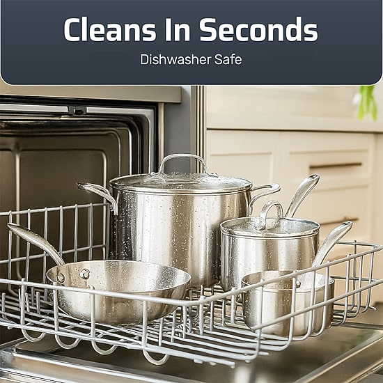 Gotham Steel 10-pc. Stainless Steel Tri-Ply Cookware Set