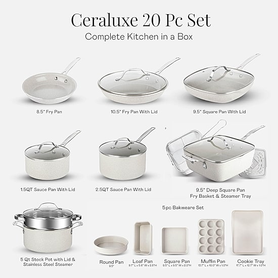 Granitestone 20-pc. Non-Stick Cookware Set