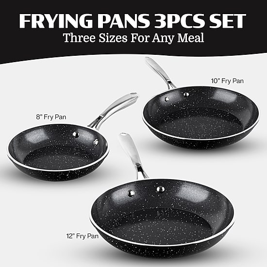 Granitestone Non-Stick 3-pc. Frying Pan