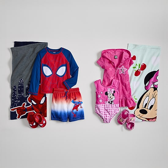 Disney Collection Little & Big Kid Boys Marvel Spiderman Swim Trunks