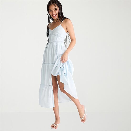 AEROPOSTALE Womens Juniors Sweetheart Neck Sleeveless Spaghetti Straps Maxi Dress