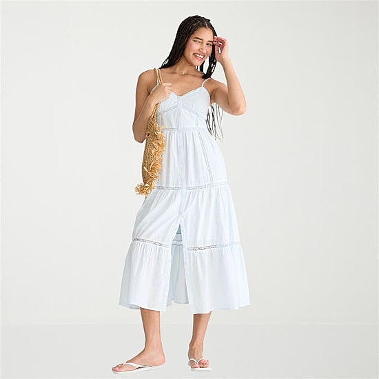 AEROPOSTALE Womens Juniors Sweetheart Neck Sleeveless Spaghetti Straps Maxi Dress
