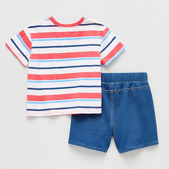 Baby Boys Mickey Mouse Knit 2-pc. Short Set
