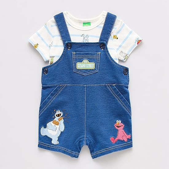 Baby Boys 2-pc. Sesame Street Shortall Set