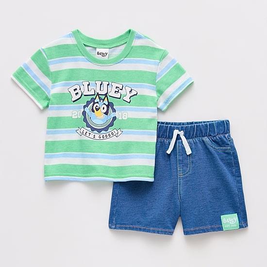 Baby Boys Bluey Knit 2-pc. Short Set