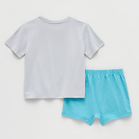 Okie Dokie Baby Boys Jersey 2-pc. Short Set
