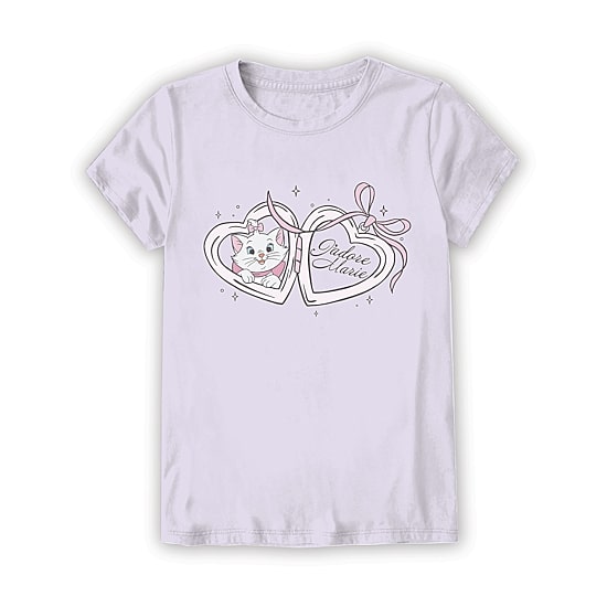 Little & Big Kid Girls Crew Neck Short Sleeve Regular Fit The Aristocats Graphic T-Shirt