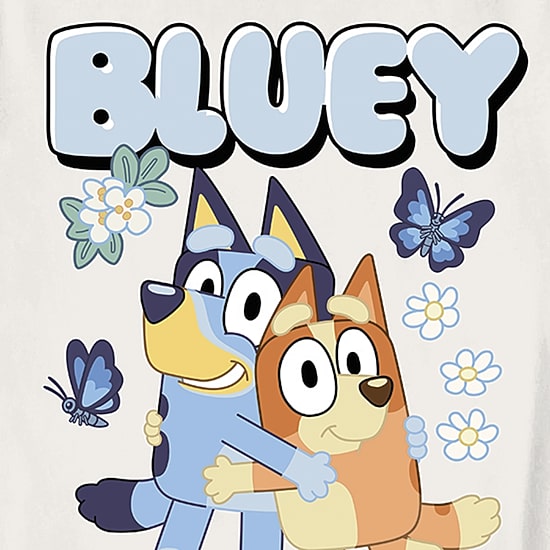 Little & Big Kid Girls Crew Neck Short Sleeve Regular Fit Bluey Graphic T-Shirt