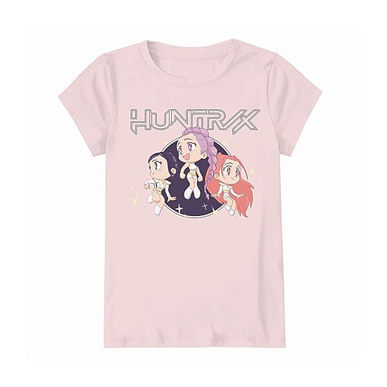 Little & Big Kid Girls Crew Neck Short Sleeve Regular Fit KPop Demon Hunters Graphic T-Shirt