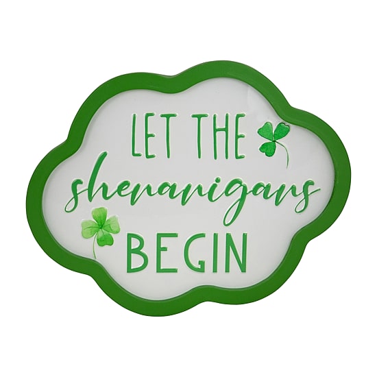 Northlight 14" Let The Shenanigans Framed Wall Sign