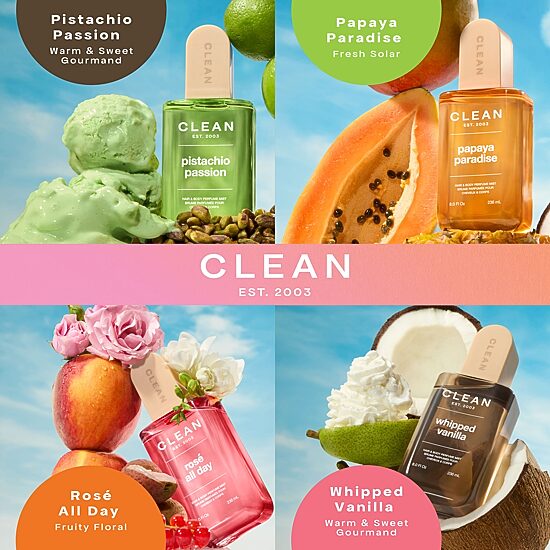 CLEAN Papaya Paradise Hair and Body Perfume Mist, 8.0 oz