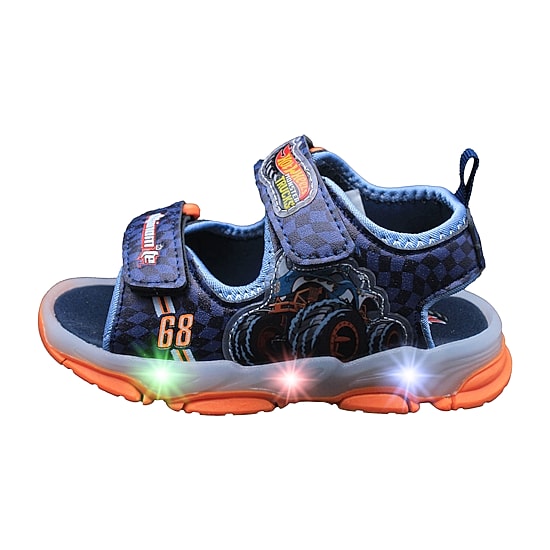 Hot Wheels Boys Hot Wheels Adjustable Strap Footbed Sandals