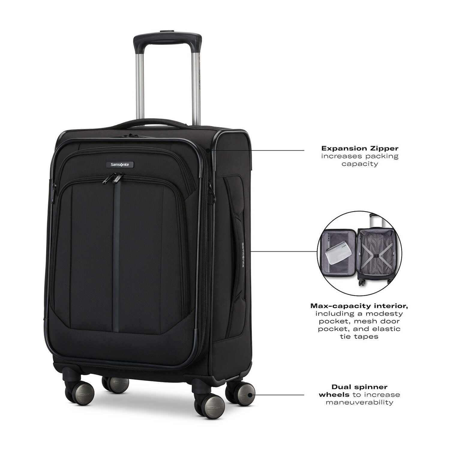 Samsonite Ascella 4.0 29 Inch Softside Expandable Checked Spinner Luggage