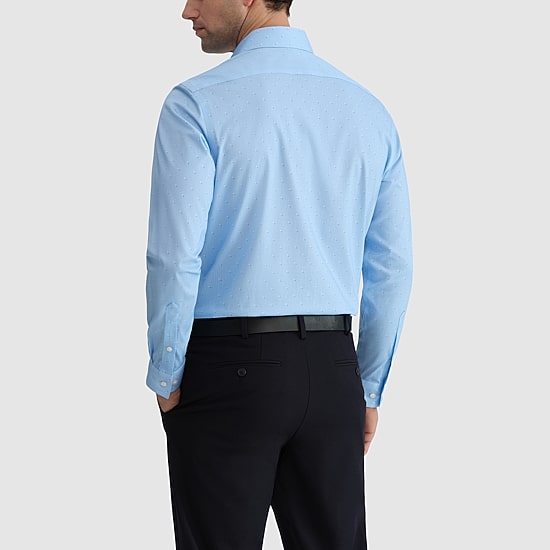Van Heusen Ultra Flex Mens Slim Fit Stretch Fabric Wrinkle Free Long Sleeve Dress Shirt