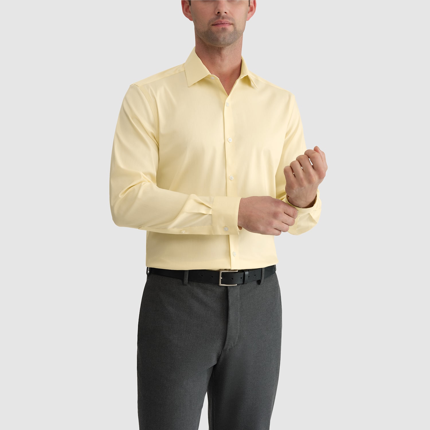 Van Heusen Ultra Flex Mens Slim Fit STRETCH FABRIC Wrinkle Free Long Sleeve Dress Shirt