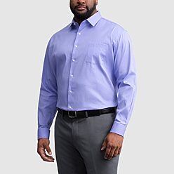 big mens purple dress shirt Mens Purple Botton Up Dress Shirt Long Sleeve Classic Fit Big & Tall 3XL  NWT