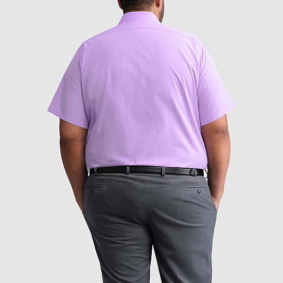 Van Heusen Big And Tall Easy Care Poplin Mens Regular Fit Easy Care Short Sleeve Dress Shirt