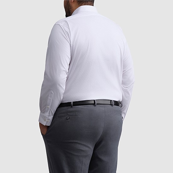 Van Heusen Ultra Flex Big and Tall Mens Regular Fit Stretch Fabric Wrinkle Free Long Sleeve Dress Shirt