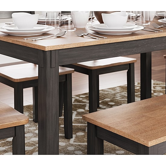 Signature Design by Ashley Getty Dining Table and 4 Chairs and Bench