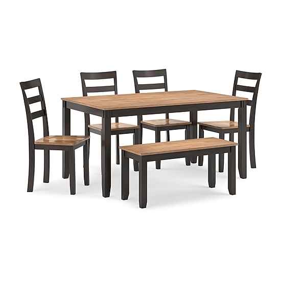 Signature Design by Ashley Getty Dining Table and 4 Chairs and Bench