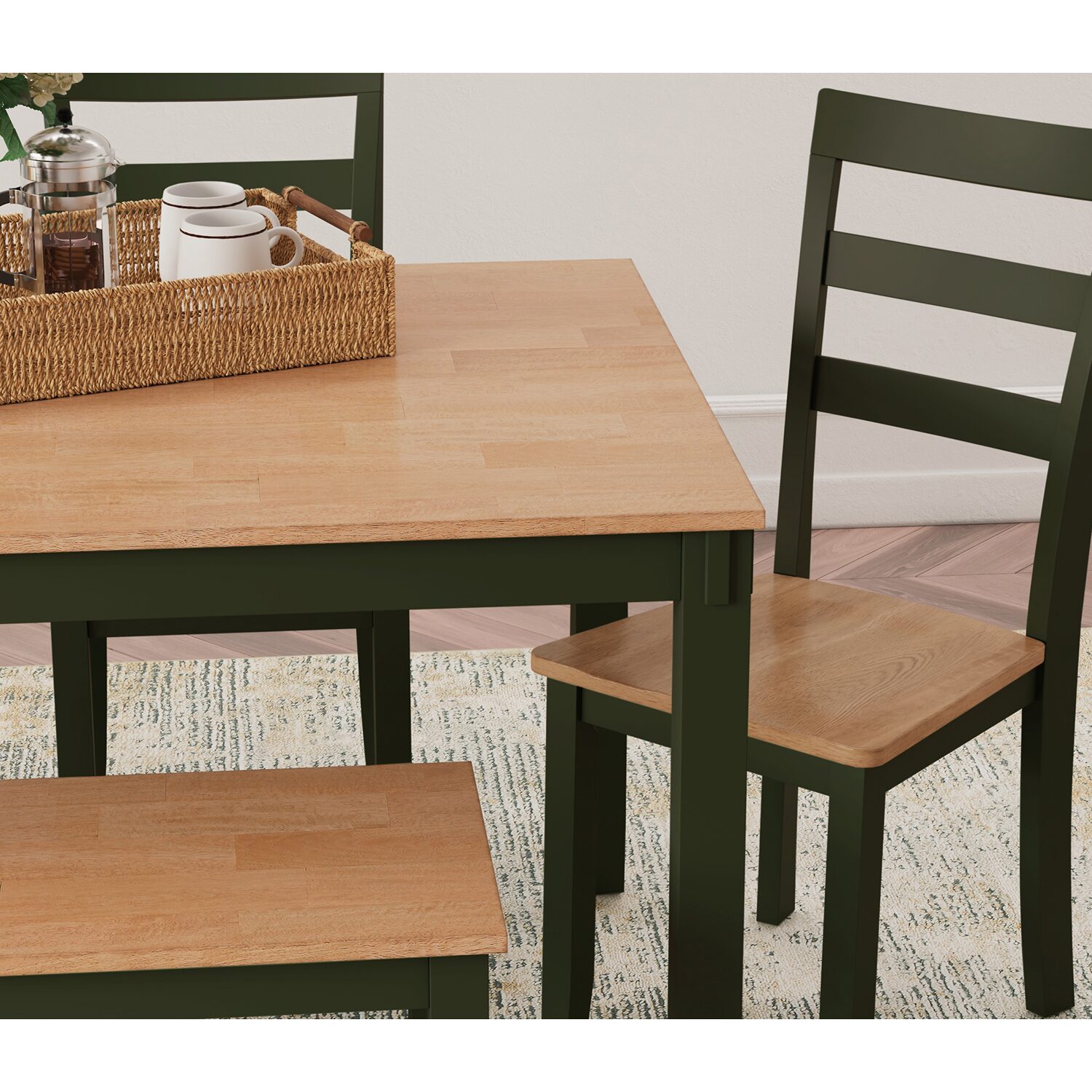 Signature Design by Ashley Getty Dining Table and 4 Chairs Bench