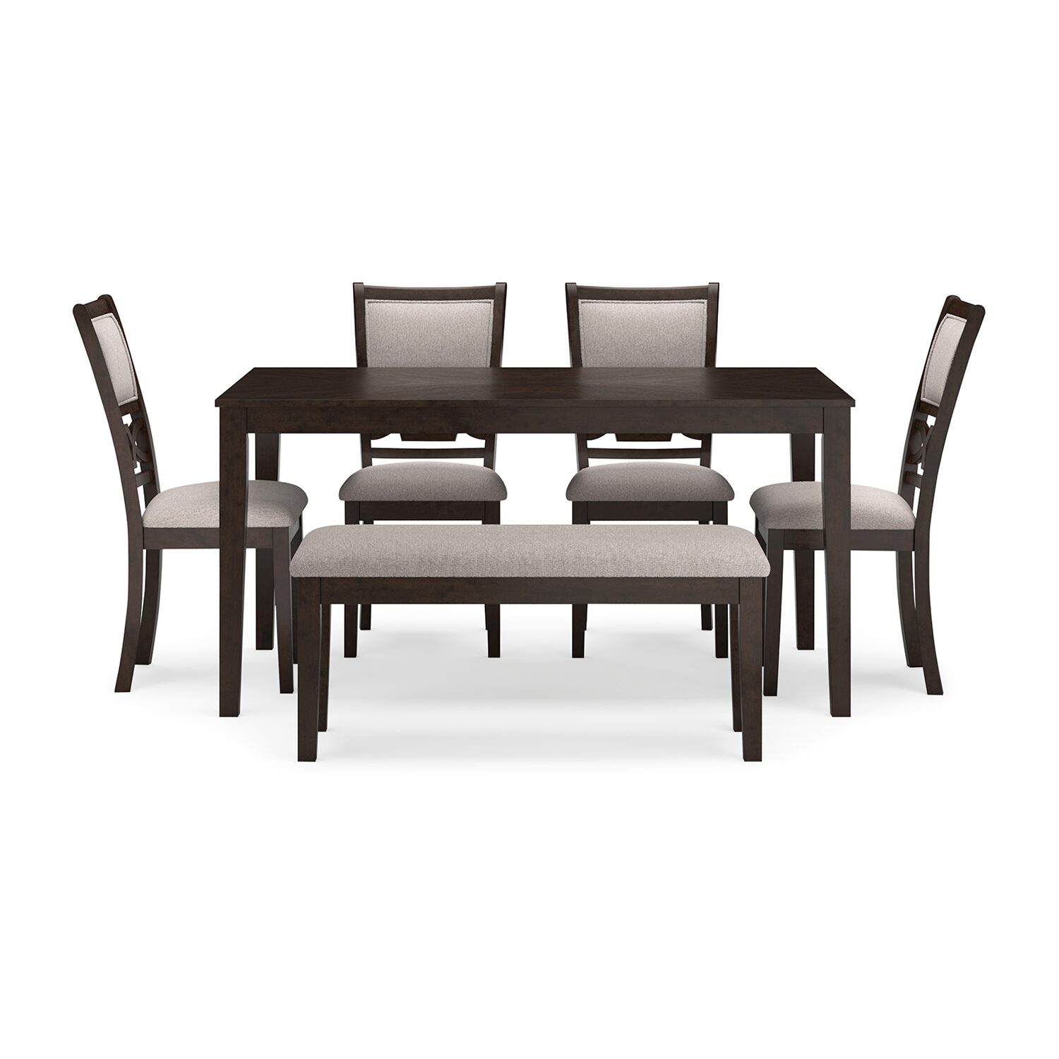 Signature Design by Ashley Eastlang Dining Table and 4 Chairs and Bench