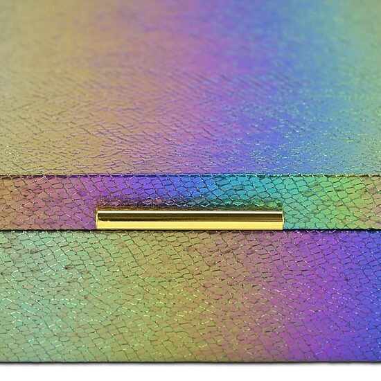 Cheungs Rainbow Seascale Pattern Box Set With Gold Hardware Jewelry Organizer