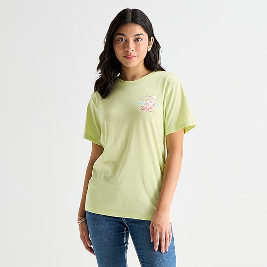 Grayson Threads, The Label  Womens Juniors Crew Neck Short Sleeve Snoopy Graphic T-Shirt