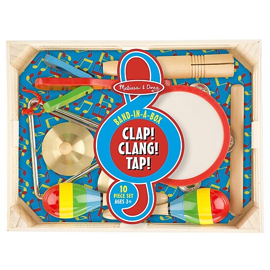 Melissa & Doug Band-In-A-Box Clap! Clang! Tap! Musical Instrument