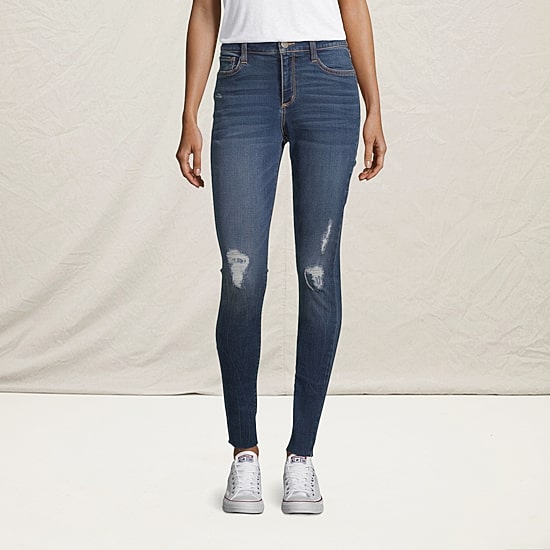 A.N.A Womens Mid Rise Ripped Jegging