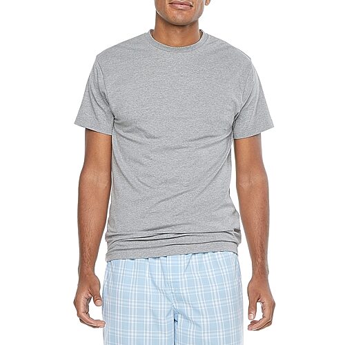 Stafford Dry + Cool Breathable Mesh Mens 4 Pack Short Sleeve Crew Neck Moisture Wicking T-Shirt Tall, Medium Tall, Black