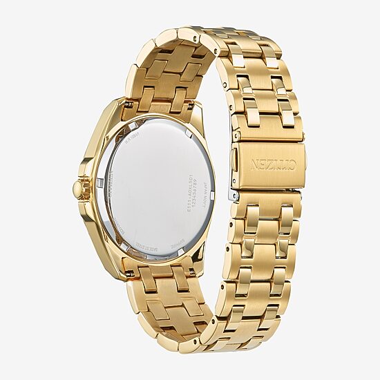 Citizen Peyten Mens Gold Tone Stainless Steel Bracelet Watch Bm7532-54l