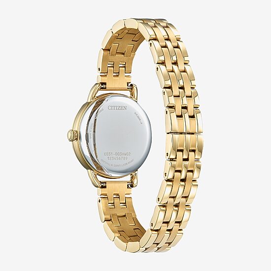 Citizen Dress/Classic Womens Gold Tone Stainless Steel Bracelet Watch Em1052-51a