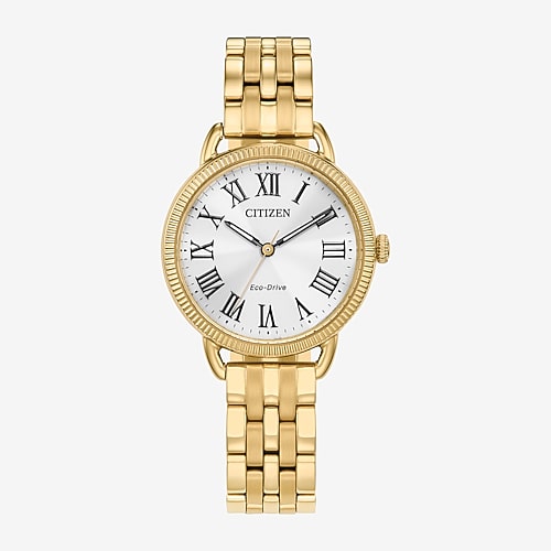Citizen Dress/Classic Womens Gold Tone Stainless Steel Bracelet Watch Em1052-51a, One Size
