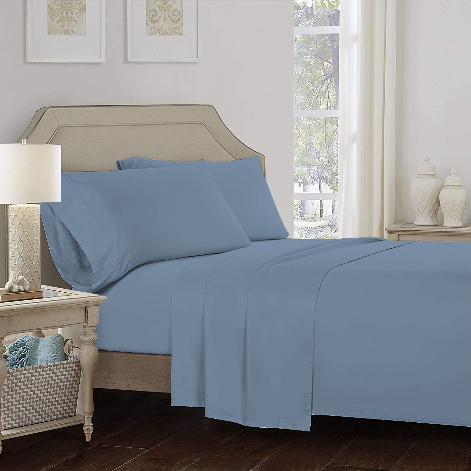 Color Sense 100% Cotton Lightweight Percale Weave Sheet Set