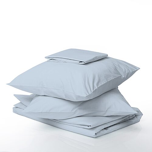 Color Sense Brushed Cool Crisp Solid Cotton 3-Pc. Sheet Set, Twin Xl - Blue