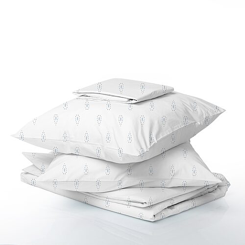 Color Sense Brushed Cool Crisp Printed Cotton 4-Pc. Sheet Set, Full - Dotted Tear Drop