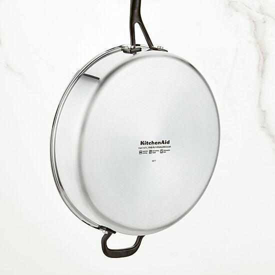 KitchenAid 5-Ply Clad Stainless Steel 5-qt. Saute Pan with Lid