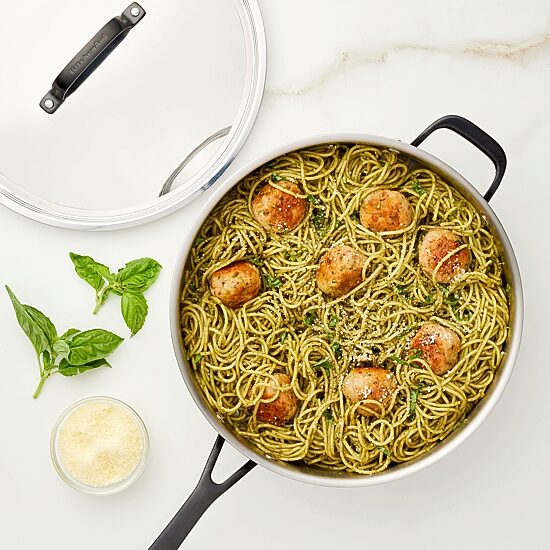 KitchenAid 5-Ply Clad Stainless Steel 5-qt. Saute Pan with Lid