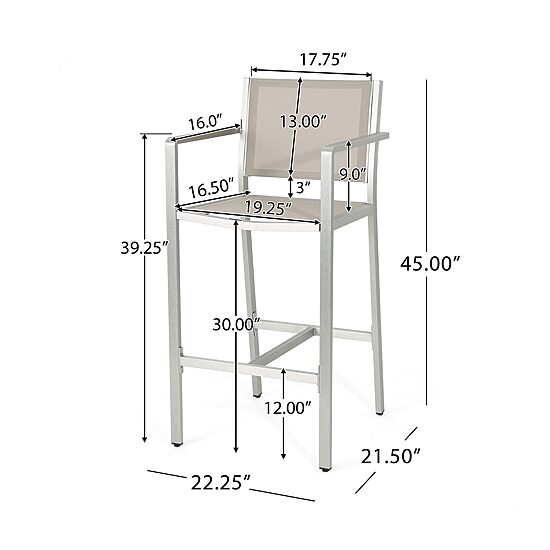 Cape 2-pc. Bar Stool
