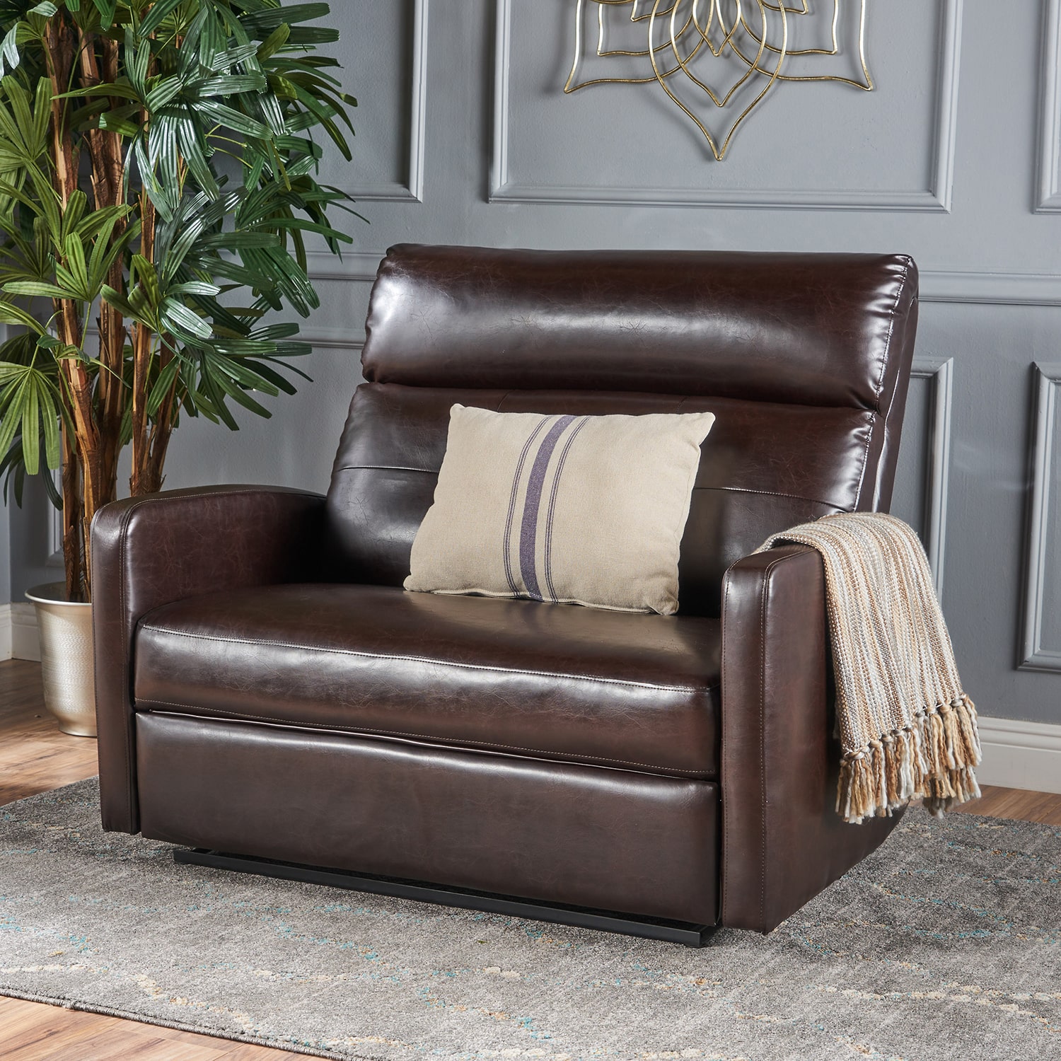 Halima Upholstery Track-Arm Loveseat